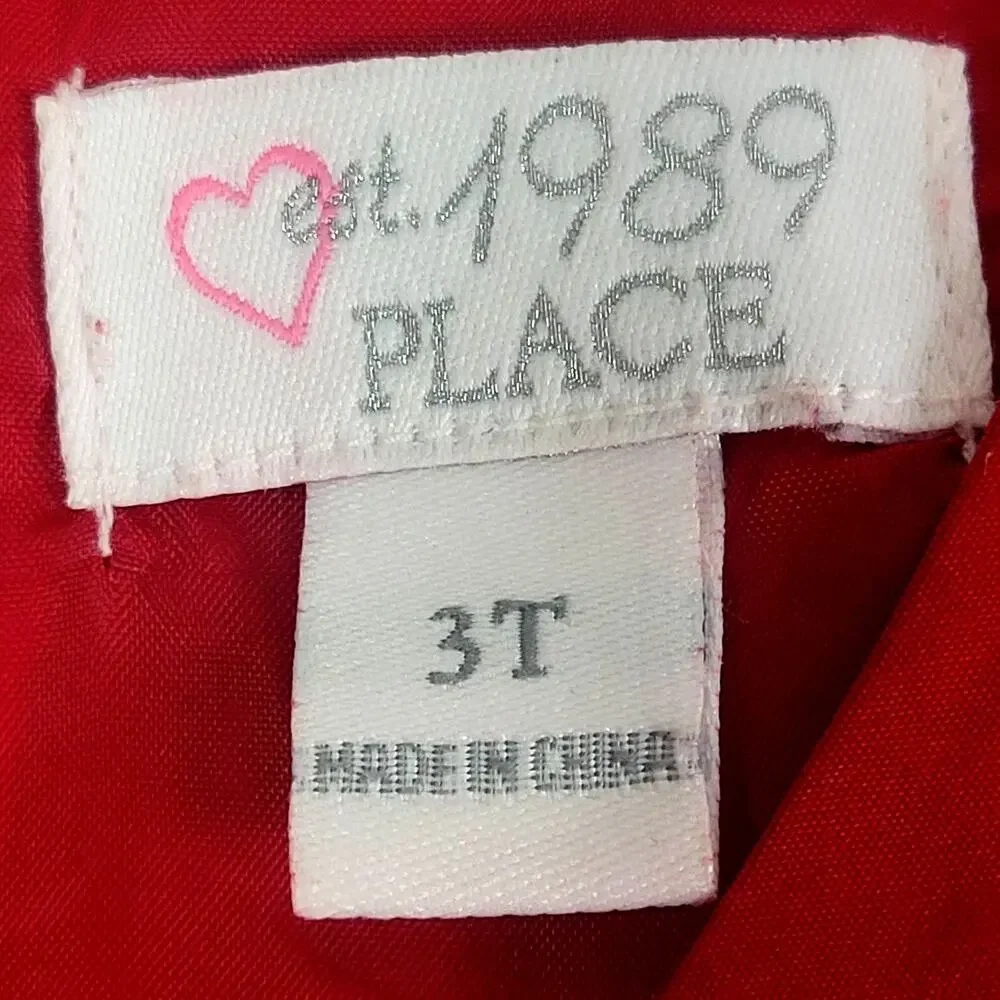 est. 1989 Place Girl's Red and‎ Black Floral Dress Size 3T